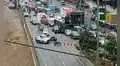 Accidente múltiple en la línea Amarilla: varios vehículos chocaron a la altura del puente Huascar
