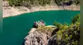 Los bajos niveles de agua por la sequía revela un pedazo de la historia en un lago de Italia