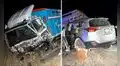 Pareja de esposos y su hijo mueren a bordo de su auto tras chocar contra camión en la vía Juliaca-Cusco