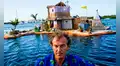 Un artista convirtió más de 150.000 botellas de plástico en una isla flotante en México: tenía casa de 3 pisos, cultivos e internet