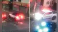 Cámaras captan patrulla PNP siguiendo ruta de vehículo de asesinos previo al ataque contra minero Jenss Lara en Trujillo