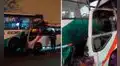 Ocho pasajeros heridos en accidente entre custer de 'Los Anconeros' y bus de Vipusa en la Panamericana Norte