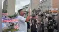 Colectiveros tomaron avenida Garcilaso de la Vega y bloquean tramo de Arequipa en protesta por cierre de la ATU