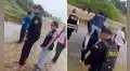 Fiscal es cargada por policías para evitar mojarse los zapatos durante levantamiento de cadáver en Piura