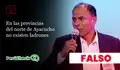 Es falso que en el norte de Ayacucho no haya ladrones, como indicó el candidato al GORE de esa región, Edgar Rojas