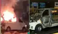 Los Olivos: extorsionadores asesinan y queman a colectivero dentro de su vehículo en plena Panamericana Norte
