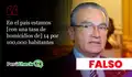 Es falso que la tasa de homicidios en el Perú sea de 14 por cada 100,000 habitantes, como dijo Alejandro Aguinaga