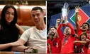 Emotiva celebración de Cristiano Ronaldo y Georgina tras ganar la UEFA Nations League