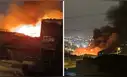 Fuerte incendio consume viviendas en Villa El Salvador: 9 unidades de bomberos atienden la emergencia