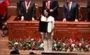 Keiko ya tiene sus credenciales en medio de un improvisado mitin