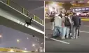 Joven termina hospitalizado tras caer de un puente peatonal en San Miguel mientras era grabado por sus amigos