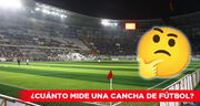 ¿Cuáles son las medidas reglamentarias de una cancha de fútbol?