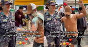 “Cuando encuentras tu amiga PNP y no puede bailar”: carnavalero insta a bailar a policía sin buenos resultados