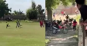 ¡No lo soltaron! Hinchas corretean y agreden a árbitro de partido de Copa Perú en Chincha
