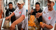 Emprendedora peruana prepara tamales XXL y usuarios reaccionan: “Es un tamalón”
