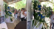 Corona de flores causa terror al moverse ‘sola’ durante velorio: “Se manifestó”