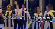 Novios vistieron camisetas de Alianza Lima y cantaron en honor a su equipo: “Aliancistas de corazón”