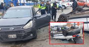 Triple choque en Callao: más de 10 pasajeros salvan de morir luego de que auto de vueltas de campana