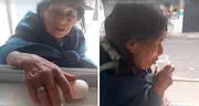 Adulta mayor conmueve en redes al ofrecer 2 huevos a trabajador de farmacia a cambio de medicinas