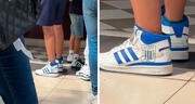 Joven sorprende por sus zapatillas con escudo de Alianza Lima y en redes bromean: “Hincha de los pies a la cabeza”