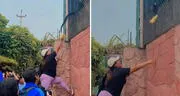 Peruana cruza seguridad para alimentar a monos en el Parque de las Leyendas y provoca indignación en redes: "Está prohibido"