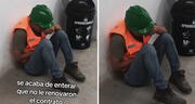 Trabajador peruano rompe en llanto al descubrir que no le renovaron el contrato y conmueve en redes
