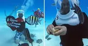 Hombre pidió matrimonio bajo el mar y romántico gesto es viral: “Cuando hay amor, hay imaginación infinita"