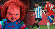 La espeluznante cábala de Argentina que se usó contra Chile: Messi y De Paul acompañados de un muñeco de Chucky
