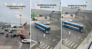Pasajero graba bus similar a 'Los Chinos' en el nuevo aeropuerto Jorge Chávez y redes bromean: "Te llevan hasta el avión y rápido"
