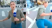 ¡Impactante! Periodista de EEUU es herida por una bala de goma cuando cubría las protestas en contra del ICE en Los Ángeles