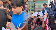 Tiktoker Diealis llegó a San Juan de Miraflores y escolares se aglomeran para conseguir autógrafo