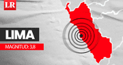 Temblor de magnitud 3,8 se sintió en Lima hoy, según IGP