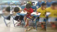 Facebook: niño va al colegio con su hermano porque no tiene con quien dejarlo en casa