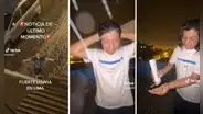 Joven aprovecha las intensas lluvias en Lima y se mete un ‘duchazo’ en la azotea