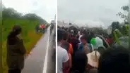 Mujer muere mientras esperaba pasar bloqueo en carretera Fernando Belaúnde Terry en San Martín