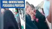 Universitarios persiguen a profesor hasta su bus pidiéndole: “Apruébenos, profe”