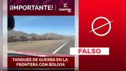 No, este video no muestra una fila de tanques de guerra en la frontera con Bolivia