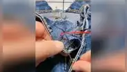 Joven enseña cómo reparar el botón roto de un pantalón y se hace viral