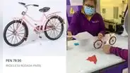 Pensó que había comprado una bicicleta a bajo precio, pero acabó recibiendo un adorno de casa[FOTOS]