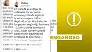 Es engañoso afirmar que Canadá promueve la eutanasia en niños deprimidos