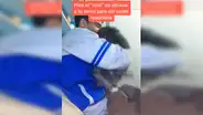 Joven abraza a su perro para medir su reacción y este lo sorprende con furiosa respuesta [VIDEO]