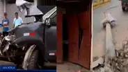 San Borja: camioneta se estrella con vivienda y poste de luz [VIDEO]
