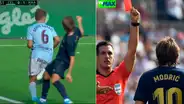 Expulsión de Modric: Real Madrid se quedó con uno menos ante el Celta tras pisotón del croata [VIDEO]
