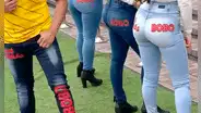 Venta de jeans con la frase de Lionel Messi “qué mirás, bobo” es un éxito en Colombia
