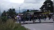 San Martín: ronderos bloquean 2 puntos de la carretera Fernando Belaúnde Terry
