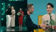 Kunno sufre desplante al intentar felicitar con un beso a David Guetta en Los 40 Music Awards