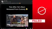No, Andrew Tate no ha salido de la cárcel y video de entrevista viral es de abril