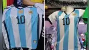 Gamarra vende camisetas de Argentina con tres estrellas desde el día siguiente de la final del Mundial