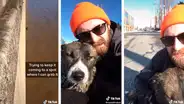 Hombre rescata a perro callejero de aguas heladas y valeroso gesto es aplaudido en redes [VIDEO]