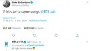 BTS: Taehyung causa revuelo por posible colaboración con Blake Richardson [FOTOS]